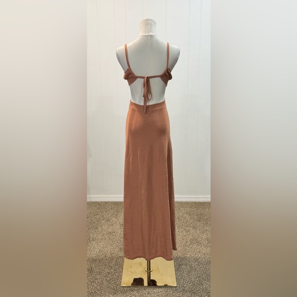 ba&sh Alula Cotton Cutout Maxi Dress Size 0 in Terracotta - Picture 6 of 11